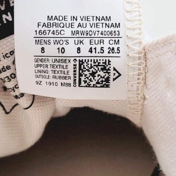 Converse CTAS OX Ocean Mint Natural White Women's 10 - Picture 6 of 6